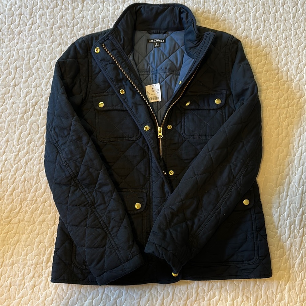 J Crew factory quilted cotton jacket